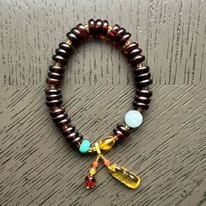 Blood Amber bracelet SIZE 6.5’